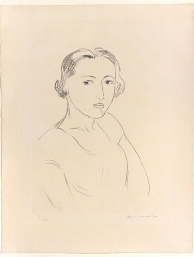 Cabeça de uma jovem mulher de Henri Matisse