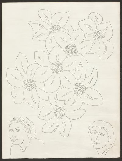 As Flores, prato 6 de Poesies de Mallarmé de Henri Matisse