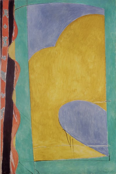 A Cortina Amarela, c.1915 (óleo sobre tela) de Henri Matisse