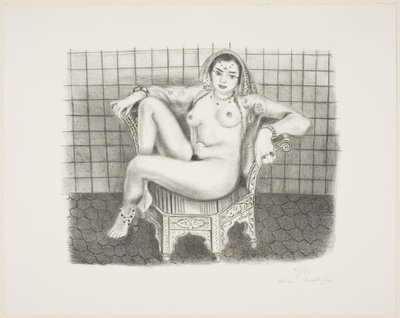 Jovem hindu, sentado nu numa cadeira de Henri Matisse