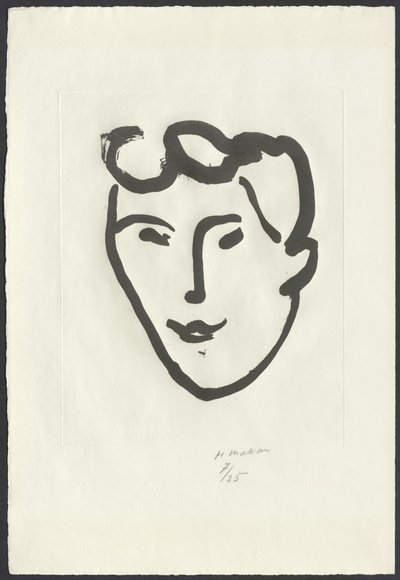 Rosto de mulher [Máscara com rolos] de Henri Matisse