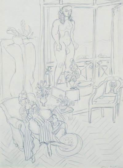 Mulher num interior; Hotel Regina, Cimiez, Nice de Henri Matisse