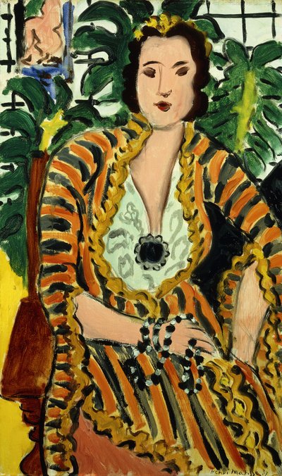 Mulher com uma joia azul (Helene Galitzine com pedra preciosa) de Henri Matisse
