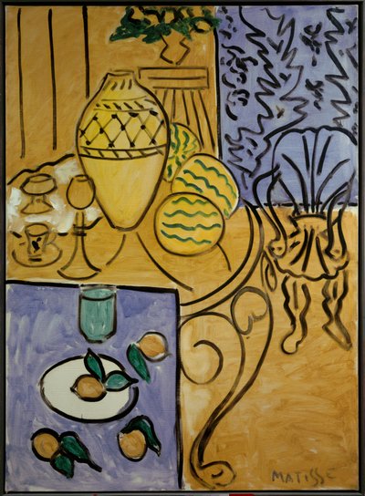 Interior amarelo e azul 1946 (óleo sobre tela) de Henri Matisse