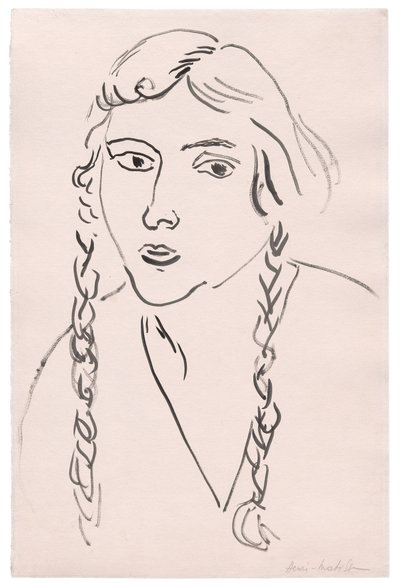Jovem rapariga com tranças de Henri Matisse