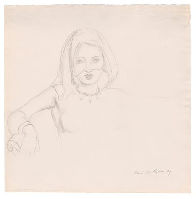 Mulher jovem com um véu de Henri Matisse
