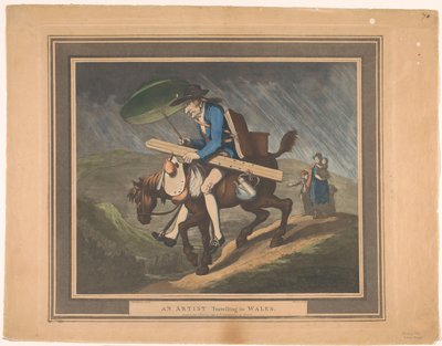 Artista viajando pelo País de Gales Um artista viajando no País de Gales (título no objeto) de Henri Merke