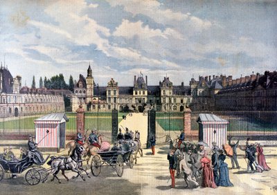Chegada do presidente da República, Château de Fontainebleau, 1892 de Henri Meyer