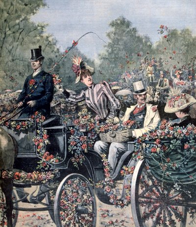 Desfile da Batalha das Flores, 1891 de Henri Meyer