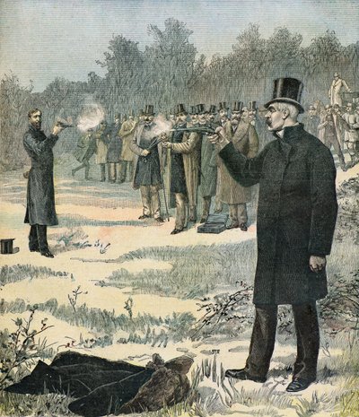 Duelo entre Georges Clemenceau e Paul Deroulede de Henri Meyer
