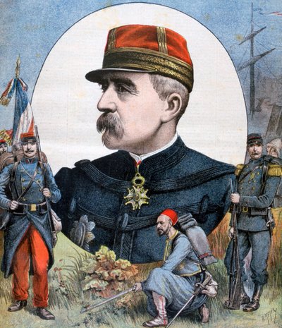 General Jacques Duchesne, comandante da força expedicionária francesa de Madagascar, 1894 de Henri Meyer