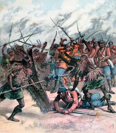 Insurreição em Manpur, Índia, 1891 de Henri Meyer