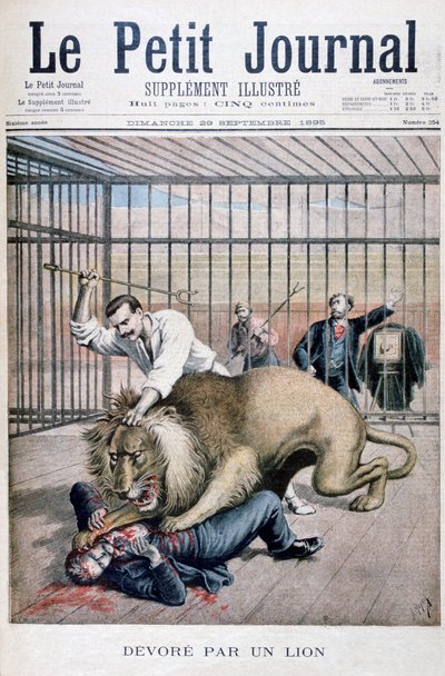 Ataque do leão, 1895 de Henri Meyer