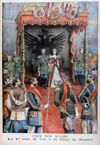 Recepção do dia de ano novo na corte russa, 1897 de Henri Meyer