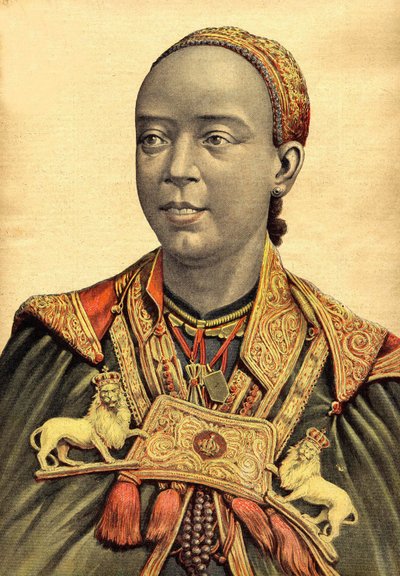 Retrato do Impressionista da Abissínia e da Etiópia Taitou (Taytu Betul de Henri Meyer