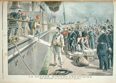 Os Primeiros Prisioneiros em Key West durante a Guerra Hispano-Americana, do Le Petit Journal, 8 de maio de 1898 de Henri Meyer