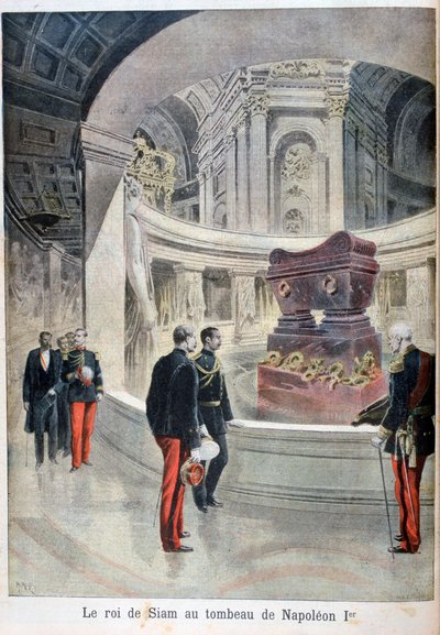 O rei de Sião na tumba de Napoleão I, Paris, 1897 de Henri Meyer