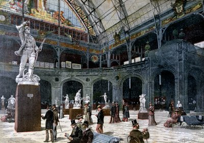 O novo pavilhão de esculturas no Palais de lindustrie, 1892 de Henri Meyer