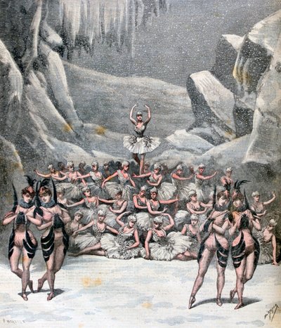 O Balé de Neve, de Viagem à Lua por Jacques Offenbach, 1892 de Henri Meyer