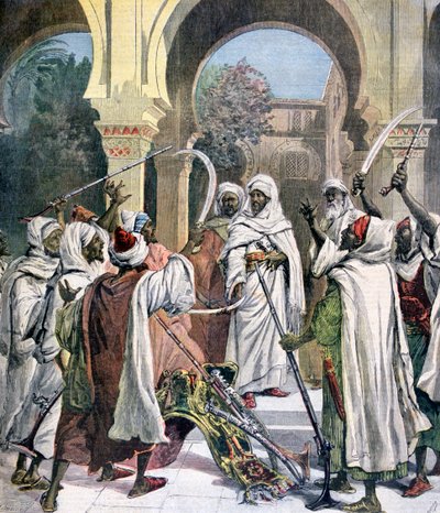 Os chefes tribais jurando fidelidade ao sultão de Marrocos, 1892 de Henri Meyer