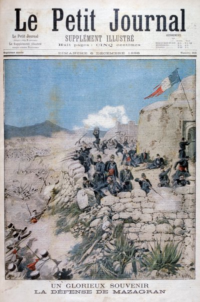 A defesa de Mazagran, Argélia, 1896 de Henri Meyer
