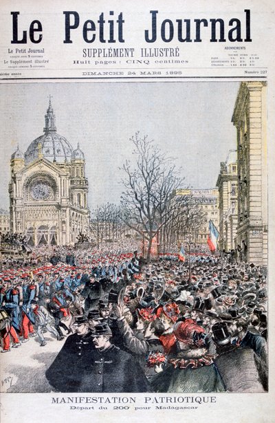 A partida das tropas francesas para Madagascar, Paris, 1895 de Henri Meyer