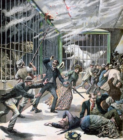 O incidente na coleção variada, Montceau-les-Mines, França, 1891 de Henri Meyer