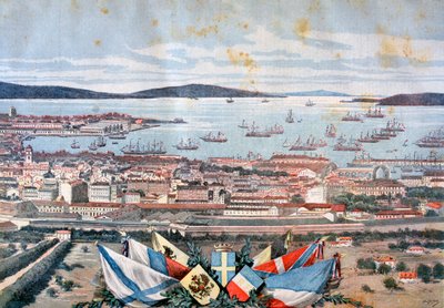 O porto de Toulon, 1893 de Henri Meyer