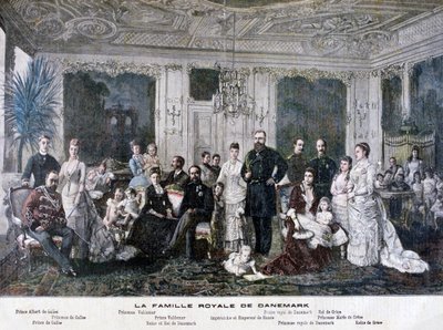 A família real da Dinamarca, 1891 de Henri Meyer