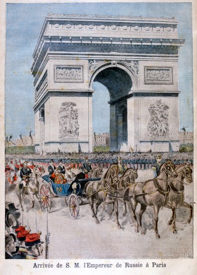 O czar Nicolau II chega a Paris, 1896 de Henri Meyer