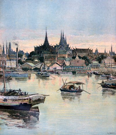 Vista de Bangkok, 1893 de Henri Meyer