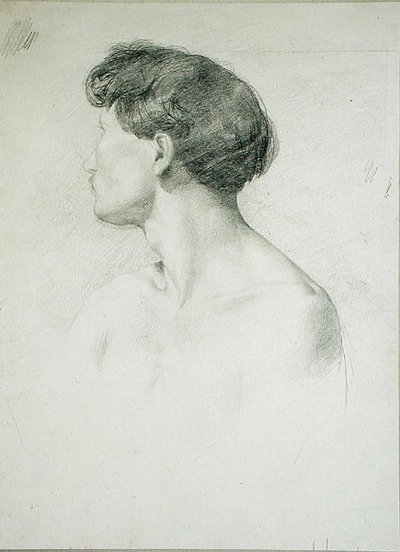 Homem de perfil de Henri Michel Antoine Chapu