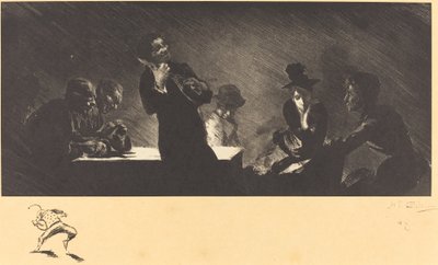 O tocador de bandolim (Bandoliniste) de Henri Patrice Dillon
