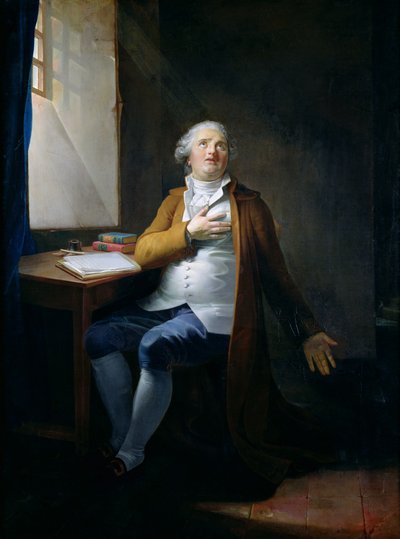 Luís XVI (1754-93) no Templo, c.1795 (óleo sobre tela) de Henri Pierre Danloux