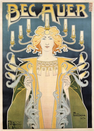 Bec relógio, 1896 de Henri Henri Antoine Théodore Livemont