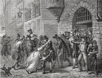 A libertação dos moderados, 1794, de "História da Revolução Francesa" por Louis Blanc (1811-82) gravada por Paul Jonnard (d.1902) 1847-62 de Henri Renaud