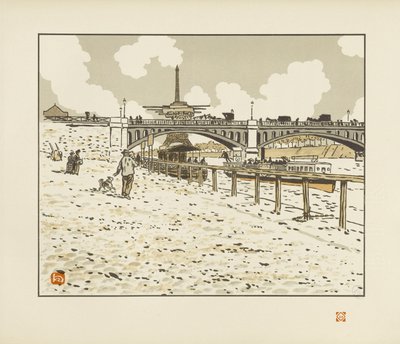 Da ponte de Grenelle [As trinta e seis vistas da Torre Eiffel] de Henri Rivière