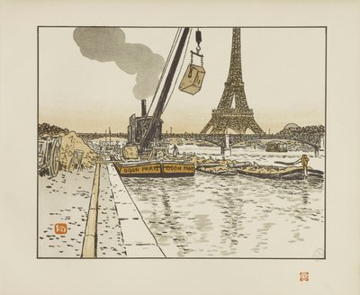 Do cais de Passy [As trinta e seis vistas da Torre Eiffel] de Henri Rivière