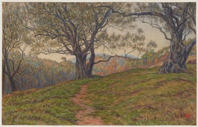 Estudo de oliveiras. Cagnes de Henri Rivière