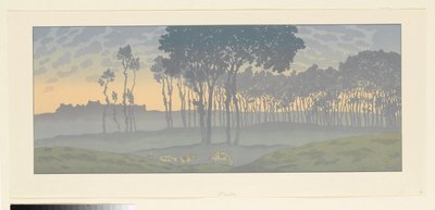 O Amanhecer (Página 1 de: La Féerie des Heures) de Henri Rivière
