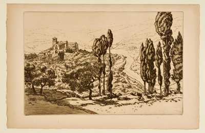 [A Basílica de Assis vista de La Rocca] de Henri Rivière