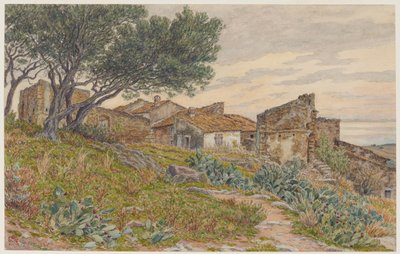 Casas antigas em Bormes de Henri Rivière