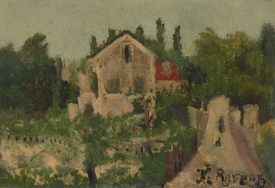 Estudo para: Casa de campo em Saint-Cloud de Henri Rousseau