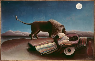 O boêmio adormecido de Henri Rousseau
