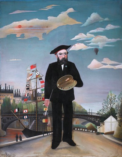 Eu próprio: retrato - paisagem de Henri Rousseau