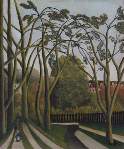 Os bancos do Bièvre perto de Bicêtre, ca. 1908-09. de Henri Rousseau
