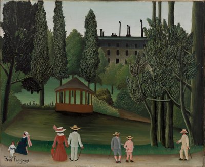 Vista do Parque Montsouris, o Quiosque de Henri Rousseau