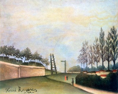 Vista das Fortificações à esquerda do Portão de Vanves, 1909 de Henri Rousseau