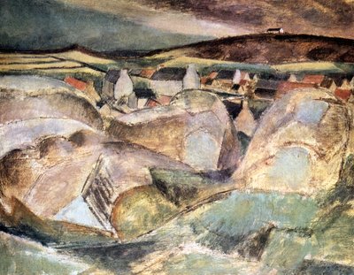 Vila entre as rochas, 1910 de Henri Victor Gabriel Le Fauconnier