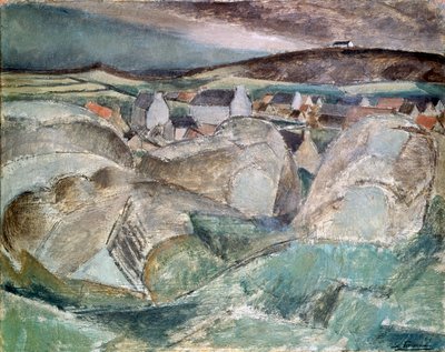Vila entre as rochas, c1910. de Henri Victor Gabriel Le Fauconnier